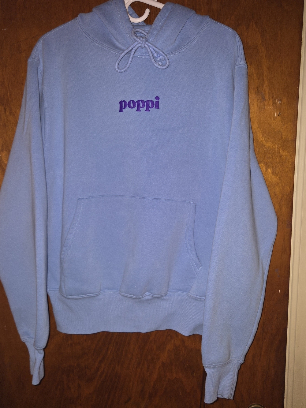 Poppi Target Collaboration Light Blue Oversized Boyfriend Hoodie Size M